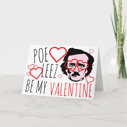 Poe Leez Be MY Valentine Holiday Card