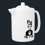 Poe Me A Cup Funny Classic Author Art Teapot<br><div class="desc">A funny Poe me a cup classic Edgar Allen Poe author fun humor slogan epic comic motto I love reading the classics with coffee happy motto awesome reading statement design deluxe ceramic coffee tea or cocoa pitcher. Get a funny Edgar Allen Poe pitcher today.</div>