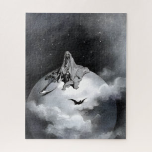 Poe Raven Illustration by Gustave Dore Jigsaw Puzzle