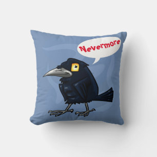 Poe’s Raven Throw Pillow