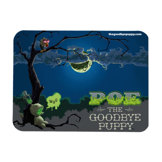 Poe the Goodbye Puppy Magnet (Horizontal)