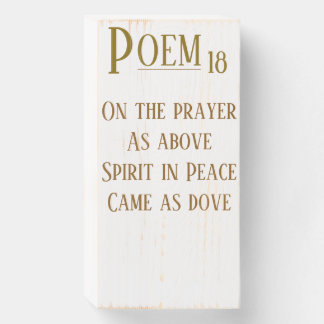 POEM 18 WOODEN BOX SIGN
