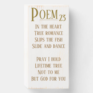 POEM 23 WOODEN BOX SIGN
