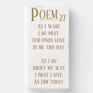 POEM 27 WOODEN BOX SIGN