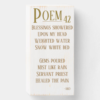 POEM 42 WOODEN BOX SIGN