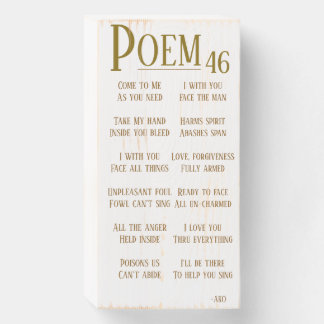 POEM 46 WOODEN BOX SIGN