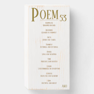 POEM 53 WOODEN BOX SIGN