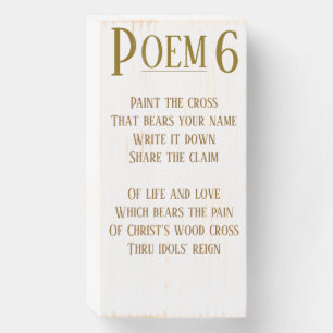 POEM 6 WOODEN BOX SIGN