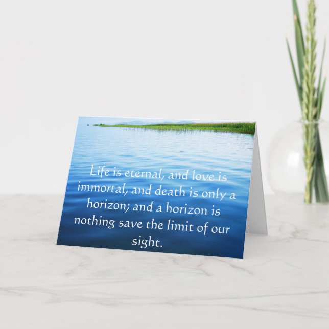 Poem About Death -  Inspirational Grieving Quote Card (Front)