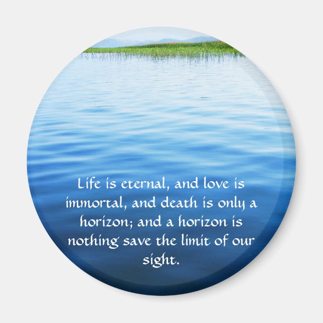 Poem About Death -  Inspirational Grieving Quote Magnet (Front)