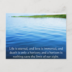 Poem About Death - Inspirational Grieving Quote Postcard