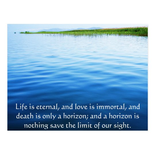 Poem About Death - Inspirational Grieving Quote Postcard 