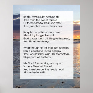 Poem - Be Still Poster