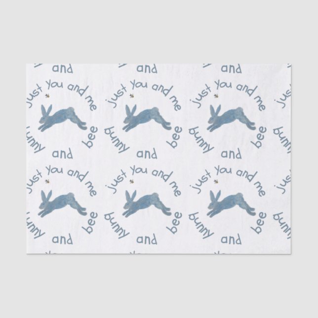 Poem Bunny Bee Bunnies Bees  Baby  Baby  Tissue Paper (Front)
