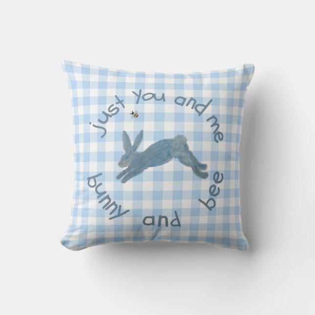 Poem Bunny Bee Bunnies Bees Baby  Throw Pillow (Front)