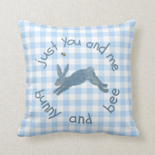 Poem Bunny Bee Bunnies Bees Baby  Throw Pillow