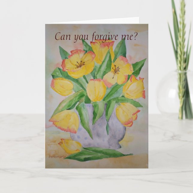 Poem Card Yellow Tulips (Front)