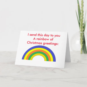 Poem: "Christmas Rainbow" Greeting Card