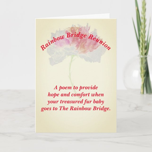 Poem: Comfort For Pet Loss; FLST, Folded Card (Front)