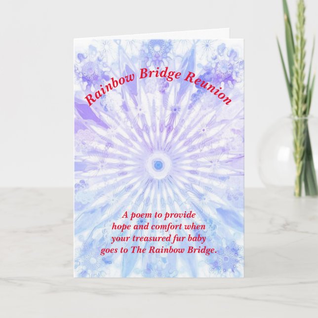 Poem: Comfort For Pet Loss; PB, Folded Card (Front)