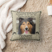 Poem Faithful Friend Pet Sympathy Custom Burlap Throw Pillow (Blanket)