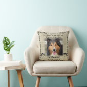 Poem Faithful Friend Pet Sympathy Custom Burlap Throw Pillow (Chair)