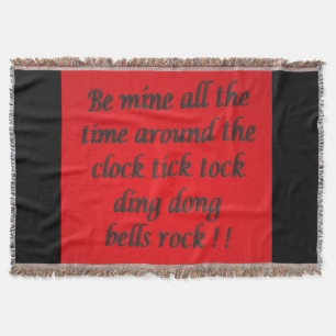 Poem for a loved one mixed colors fancy script    throw blanket