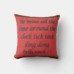 Poem for a loved one mixed colors fancy script throw pillow