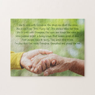 Poem Grandmother Grandma Grandchild Inspirational Jigsaw Puzzle