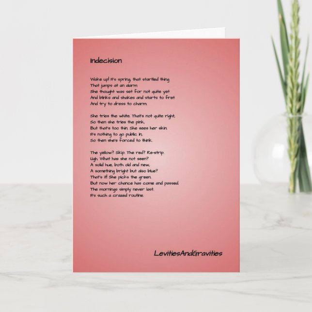 Poem Greeting Card - Spring (Front)
