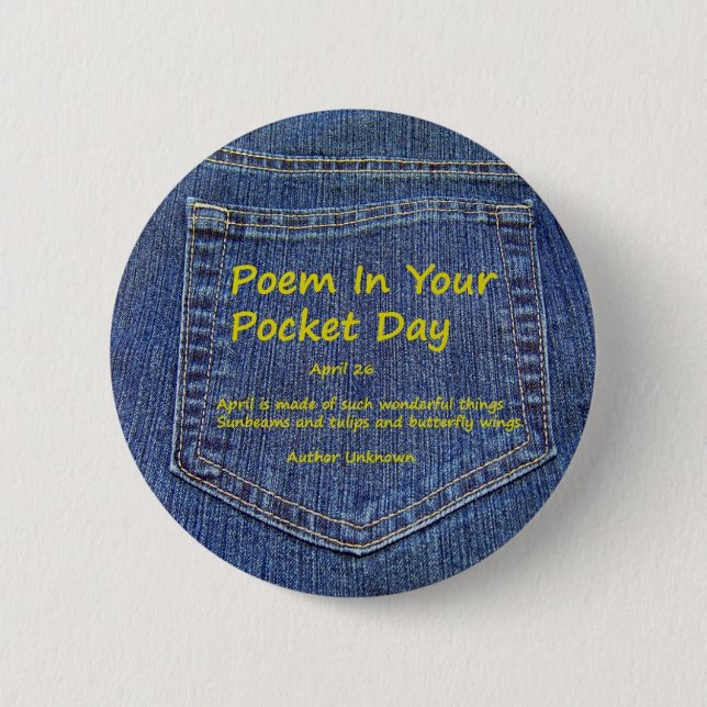 Poem in Your Pocket Day Button (Front)