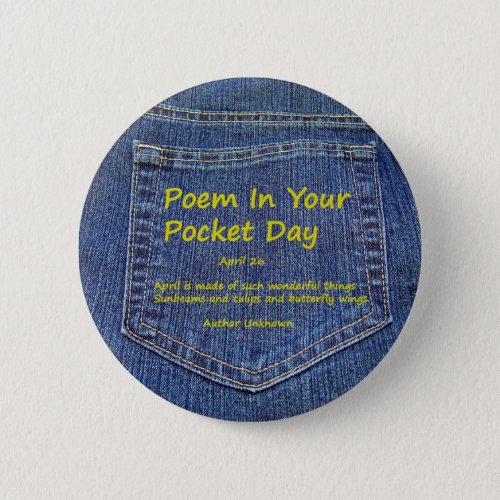Poem in Your Pocket Day Button