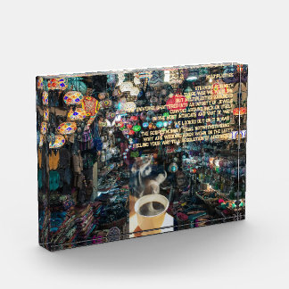 Poem Infinity of Jewels Hanging Lanterns & Coffee Photo Block