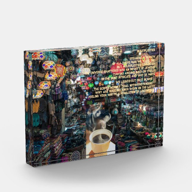 Poem Infinity of Jewels Hanging Lanterns & Coffee Photo Block (Left)