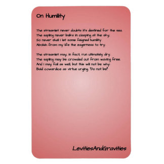 Poem Kitchen Magnet - On Humility