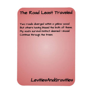 Poem Kitchen Magnet - The Road Least Traveled