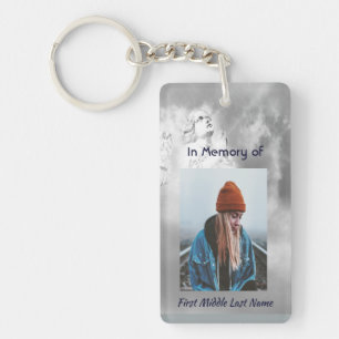  Poem Memorial Keepsake Angel Sky Clouds  Keychain