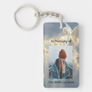 Poem Memorial Keepsake Angel Sky Clouds  Keychain