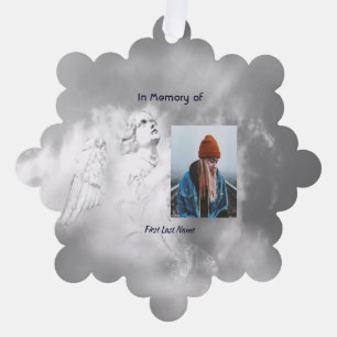  Poem Memorial Keepsake Angel Sky Clouds  Ornament Card