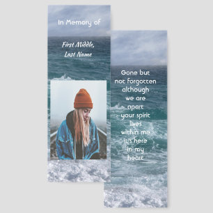 Poem Memorial Keepsake Ocean Sea Beach Bookmarks
