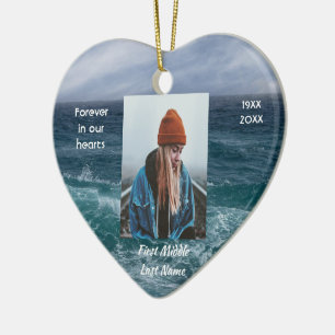 Poem Memorial Keepsake Ocean Sea Beach Ceramic Ornament