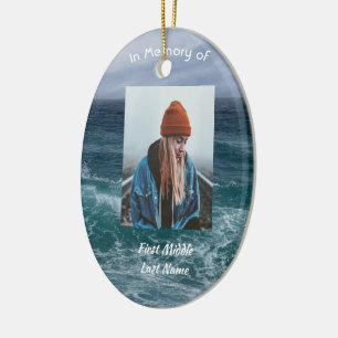 Poem Memorial Keepsake Ocean Sea Beach Ceramic Ornament