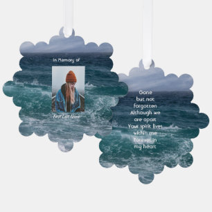 Poem Memorial Keepsake Ocean Sea Beach Ornament Card