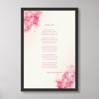 Poem On a Poster For Nursery or Child's Bedroom