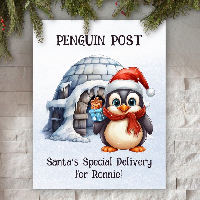 Poem Pastel Snow Cute Rhyme Penguin Christmas Poster (Creator Uploaded)