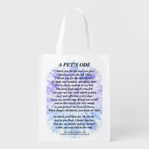 Poem Pet Tribute To Owner (Reusable Grocery Bag) Bag