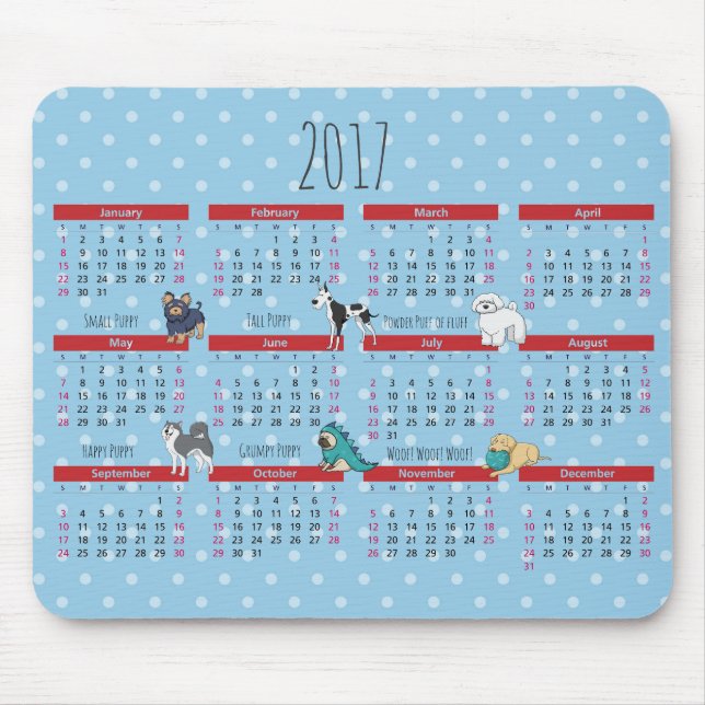 Poem Poem 2017 Calendar Mouse Pad (Front)