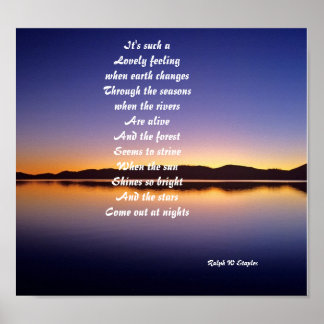 Poem posters-It's such a lovely feeling Poster