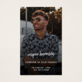 Poem Prayer Card | Funeral Photo Memorial Keepsake (Front)