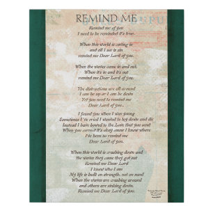 Poem: Remind Me Canvas Art Wall Art